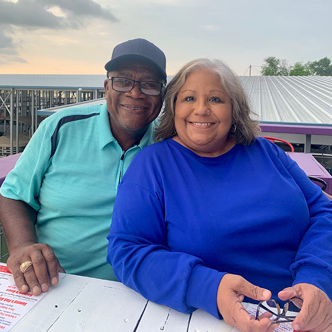 Anthony Johnson with his wife, Rosanne