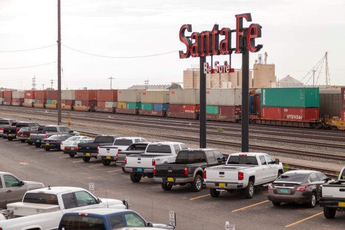 Outside the Clovis terminal today. 