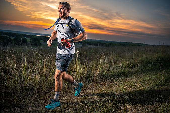 On The Hawk’s Bunker Hill section at sunset. Photo by Rick Mayo/Mile 90 Photography