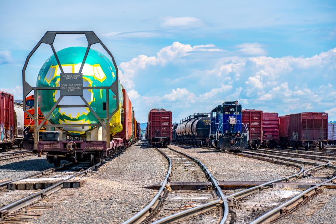 A busy MRL yard near Billings, Montana