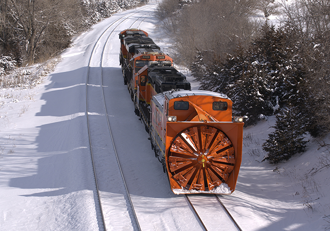 The rotary snowplow on the way.