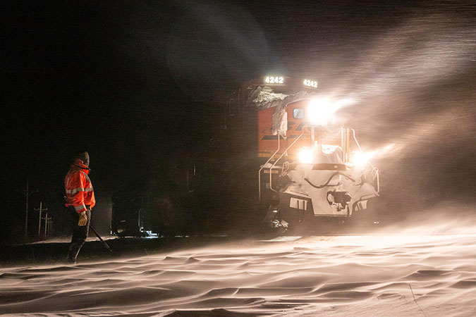Locomotives require additional TLC in winter. 